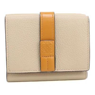 Pre-owned Loewe Beige Leather Wallet (tri-fold) ()