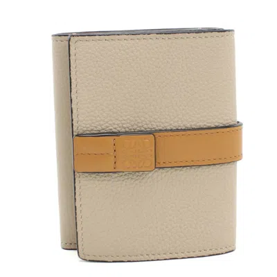 Pre-owned Loewe Beige Leather Wallet (tri-fold) () In Sand