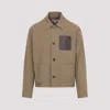 Loewe Cotton Jacket With Contrast Pocket And Front Pockets In Multi