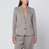 Loewe Beige Mélange Wool Jacket In Sand