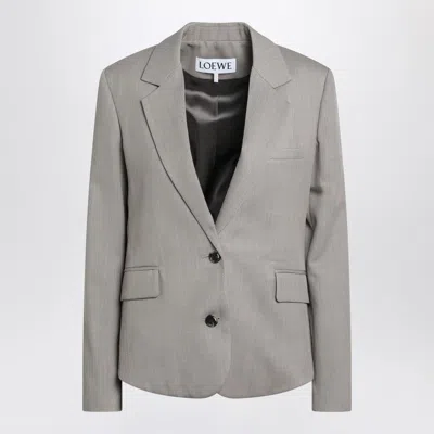 Loewe Tailored Jacket Notch Lapel Single Breasted In Gray