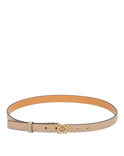 Loewe Beige Pebble Leather Belt In Neutral