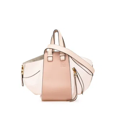 Pre-owned Loewe Beige Pink Leather Handbag Shoulder Bag () In Multi