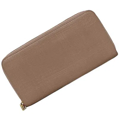Pre-owned Loewe Beige Pink Leather Long Wallet (bi-fold) ()