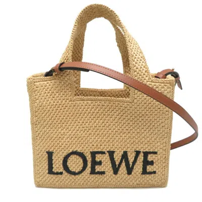 Pre-owned Loewe Beige Raffia Tote Bag () In Sand
