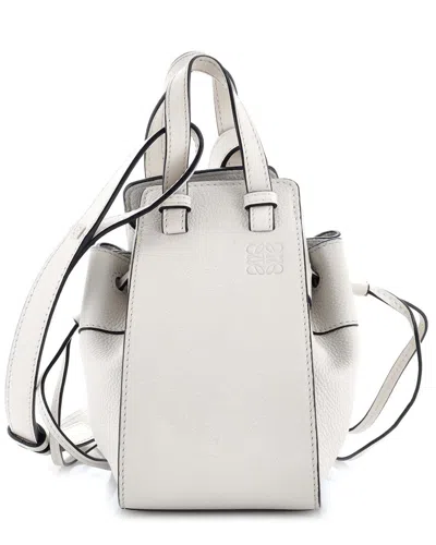 Loewe Beige Sheep Leather Hammock Bag Mini (authentic Pre-loved) In Gray