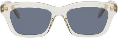 Loewe Beige Sigma Slim Sunglasses In Multi