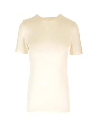 Loewe Beige Silk Blend T-shirts And Polos