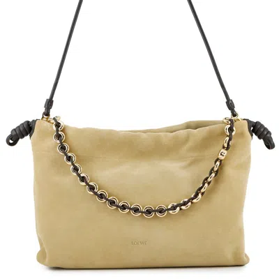 Pre-owned Loewe Beige Suede Shoulder Bag () In Sand