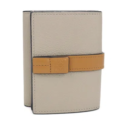 Pre-owned Loewe Beige Wallet (tri-fold) () In Sand