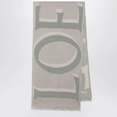 LOEWE LOEWE BEIGE WOOL AND CASHMERE SCARF WOMEN