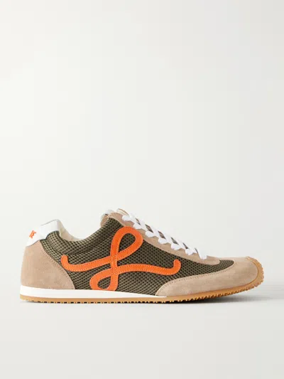 Loewe Suede-mesh Ballet Runner 2.0 Sneakers In Multi