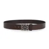 Loewe Chunky Anagram Adjustable Calf Skin Belt In Beige