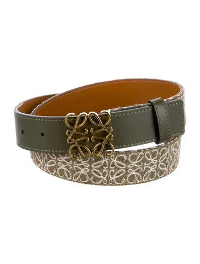 Pre-owned Loewe Belt In Green