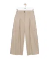 Loewe Belt Loop Capri Pants In Neutral
