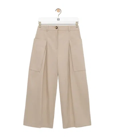 Loewe Belt Loop Capri Pants In Neutral