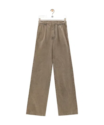 Loewe Belt-loop Casual Pants In Brown
