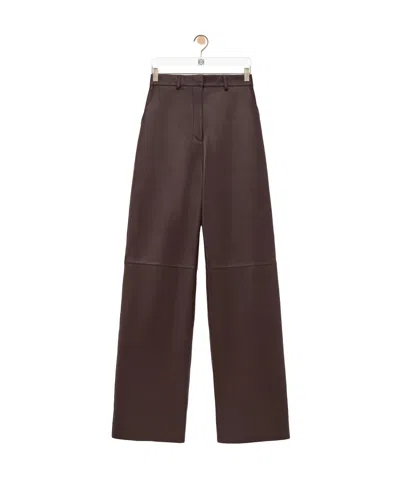 Loewe Belt-loop Casual Pants In Chocolate Brown