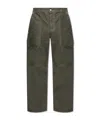 Loewe Man Pants Military Green Size 30 Cotton In Green