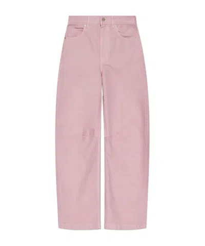 Loewe Low-rise Barrel-leg Jeans In Pink