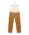Loewe Pantalone In Crepe Stampato Donna In White/multicolor