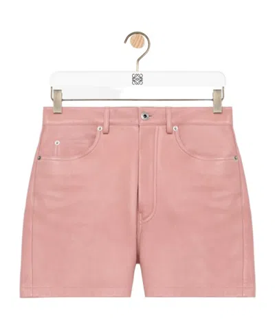 Loewe Belt Loop Shorts In Pink