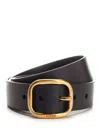 Loewe Belt With Rounded Buckle Belts Black
