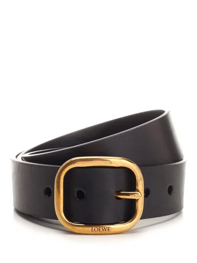 Loewe Belt With Rounded Buckle Belts Black