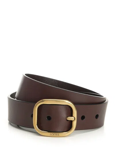 Loewe Belt With Rounded Buckle Belts Brown