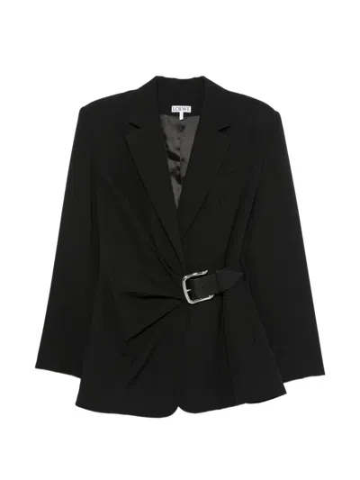Loewe Belted Blazer In Black