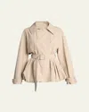 Loewe Belted Bubble Trench Jacket In Neutral