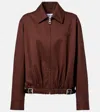 Loewe Womens Coffee Belted Classic Cotton-blend Jacket In Brown