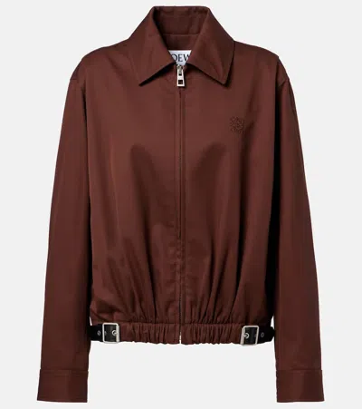 LOEWE BELTED COTTON AND SILK TWILL BLOUSON