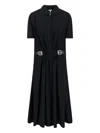 Loewe Midi Dress Featuring Belted Waist In Black