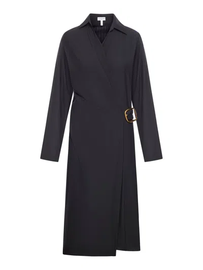 Loewe Belted Dress In Black