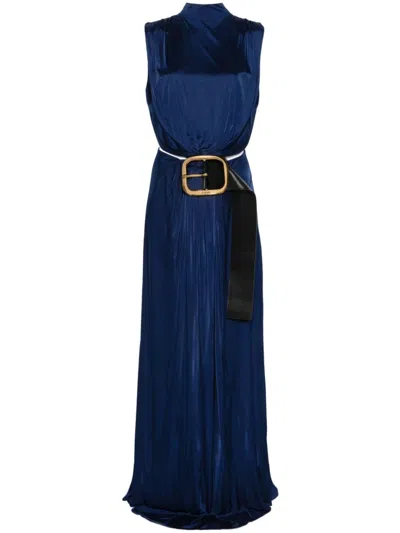 Loewe Belted Gown In Blue