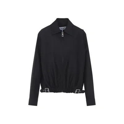 Loewe Belted Jacket In Black