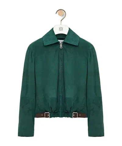 Loewe Belted Jacket In Green