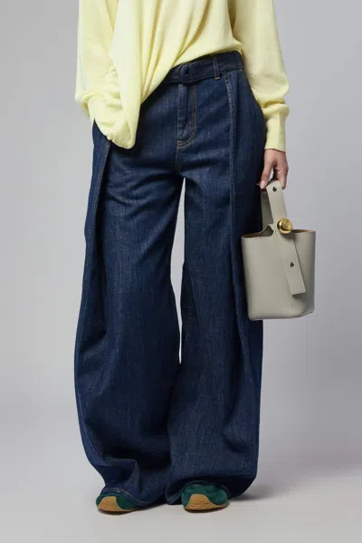 Loewe Belted Jeans In Blue