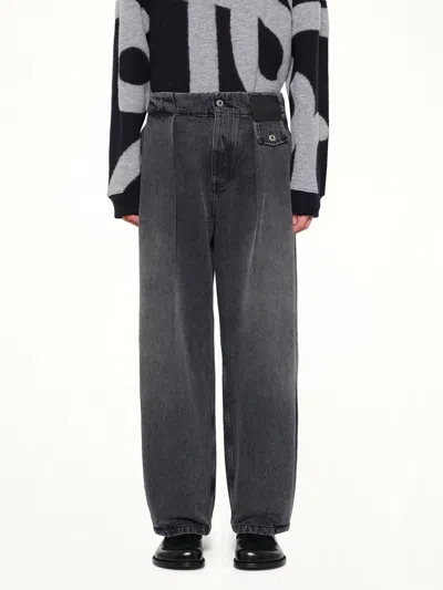 Loewe Belted Jeans Af In Gray
