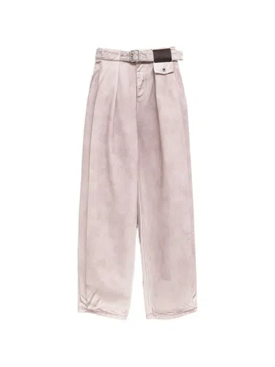 Loewe Belted Jeans In Pink
