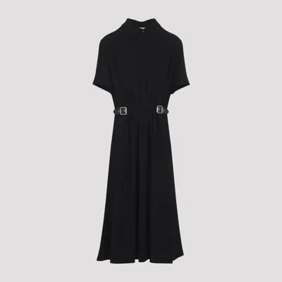 Loewe Belted Midi Dress In Black