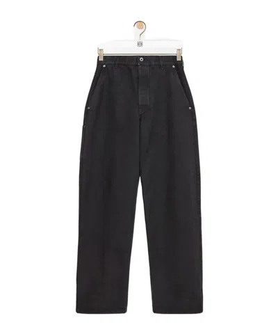 Loewe Belted Pocket Trousers In Gray