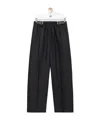Loewe Belted Trousers In Wool And Silk In Black