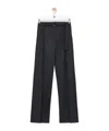 Loewe Belted Trousers In Wool In Gray