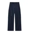 Loewe D-ring Belted Wide-leg Jeans In Blue