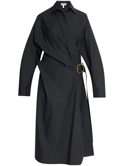 LOEWE BELTED WOOL DRESS