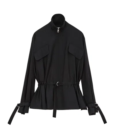 Loewe Belted Woolen Jacket In Black