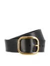 Loewe Rounded Soft Belt In Classic Calfskin In Black/vintage