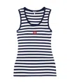 Loewe Anagram Striped Tank Top In White